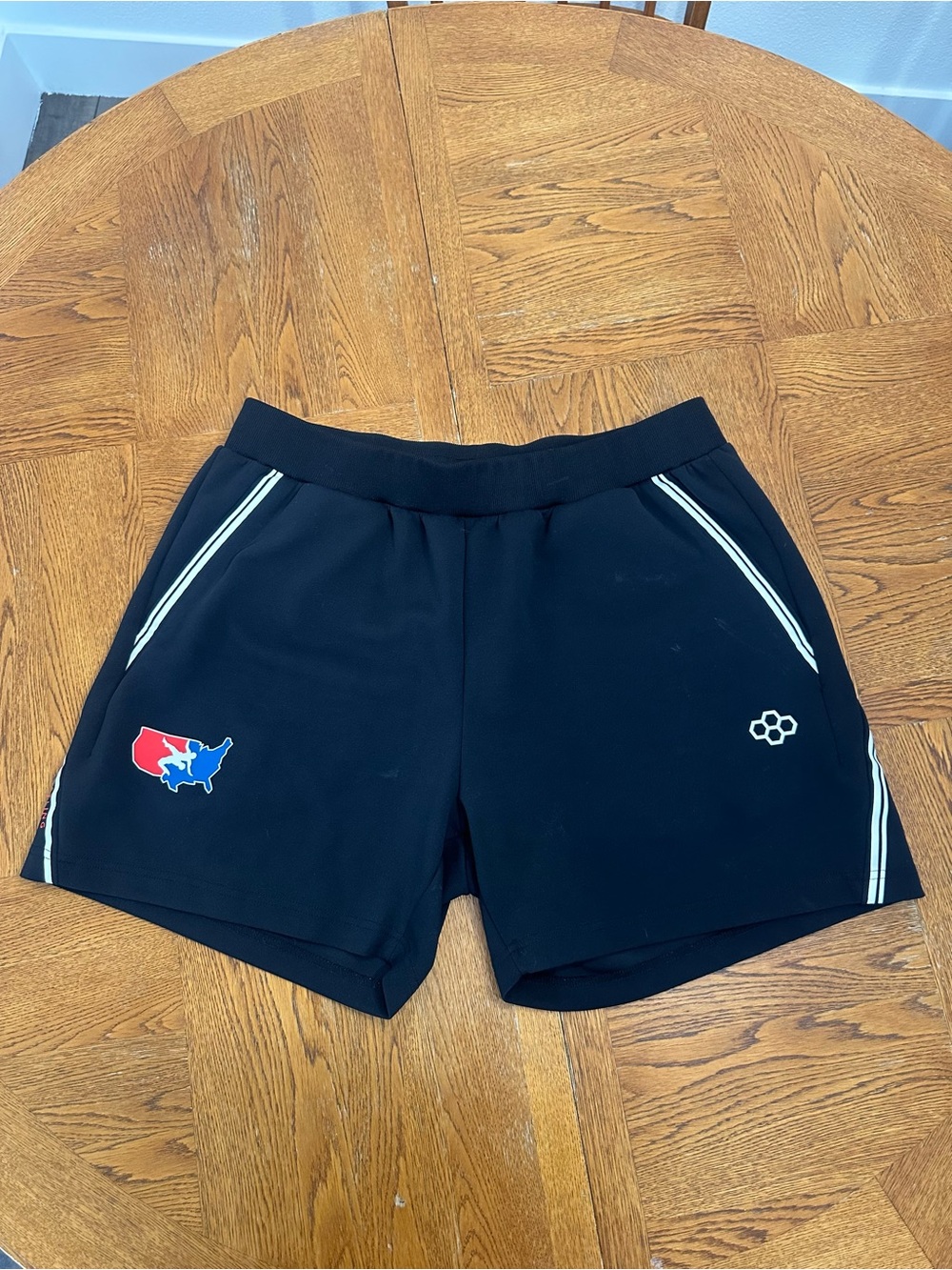 RUDIS USA Wrestling Athletic Training Shorts Mens Size XL Black